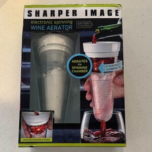Sharper Image Spinning Wine Aerator - White